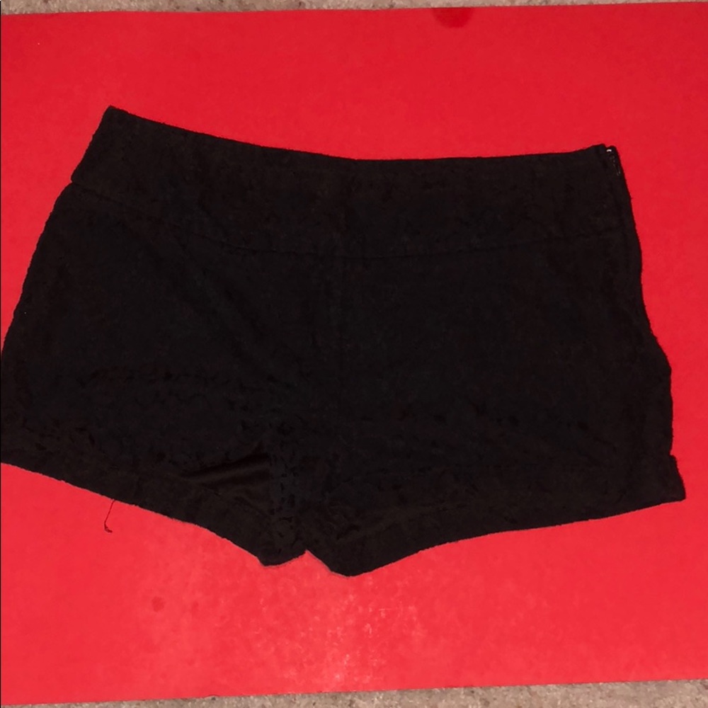 Black Floral shorts
